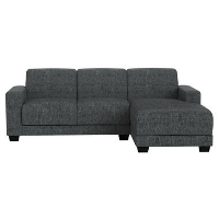 Bank Aberdeen met chaise longue rechts   Kansas   grijs   Leen Bakker