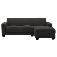 Bank Aberdeen met chaise longue rechts   Preston   antraciet   Leen Bakker
