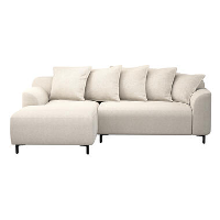 Bank Elsa met chaise longue links   stof Eden   beige   Leen Bakker