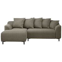 Bank Elsa met chaise longue links   stof Eden   mokka   Leen Bakker