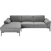 Bank Tom met chaise longue rechts   Monza   grijs   Leen Bakker