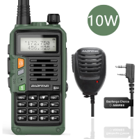 BAOFENG UV S9 Plus Walkie Talkie Groen Geel Tri Band 10W Met USB Oplader Krachtige CB Radio Transceiver VHF UHF