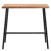 Bartafel Jimmy   zwart/naturel   105x60x110 cm   Leen Bakker