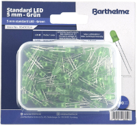 Barthelme LED assortiment Groen Rond 5 mm 120 mcd 35 ° 20 mA 2 V