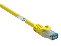 Basetech BT 1715427 RJ45 Netwerk Aansluitkabel CAT 6A S/FTP 10 m Geel Snagless, Vlambestendig