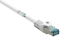 Basetech BT 1715433 RJ45 Netwerk Aansluitkabel CAT 6A S/FTP 3 m Wit Snagless, Vlambestendig