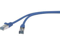 Basetech BT 1715451 RJ45 Netwerk Aansluitkabel CAT 6A S/FTP 30 m Blauw Snagless, Vlambestendig