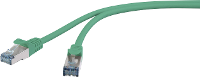 Basetech BT 1715459 RJ45 Netwerk Aansluitkabel CAT 6A S/FTP 10 m Groen Snagless, Vlambestendig