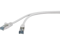 Basetech BT 1715467 RJ45 Netwerk Aansluitkabel CAT 6A S/FTP 5 m Grijs Snagless, Vlambestendig