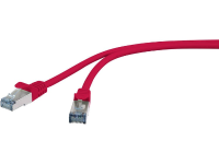 Basetech BT 1715468 RJ45 Netwerk Aansluitkabel CAT 6A S/FTP 3 m Rood Snagless, Vlambestendig