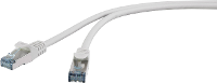 Basetech BT 1715470 RJ45 Netwerk Aansluitkabel CAT 6A S/FTP 30 m Grijs Snagless, Vlambestendig