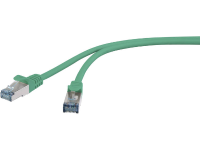 Basetech BT 1715484 RJ45 Netwerk Aansluitkabel CAT 6A S/FTP 15 m Groen Snagless, Vlambestendig
