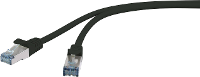 Basetech BT 1715488 RJ45 Netwerk Aansluitkabel CAT 6A S/FTP 20 m Zwart Snagless, Vlambestendig