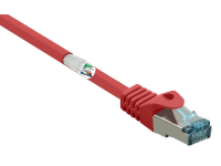 Basetech BT 1715493 RJ45 Netwerk Aansluitkabel CAT 6A S/FTP 15 m Rood Snagless, Vlambestendig