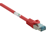 Basetech BT 1715494 RJ45 Netwerk Aansluitkabel CAT 6A S/FTP 20 m Rood Snagless, Vlambestendig