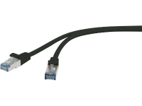 Basetech BT 1715497 RJ45 Netwerk Aansluitkabel CAT 6A S/FTP 2 m Zwart Snagless, Vlambestendig