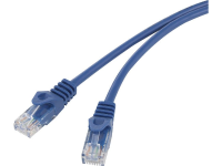Basetech BT 1717486 RJ45 Netwerk Aansluitkabel CAT 5e U/UTP 10 m Blauw Snagless
