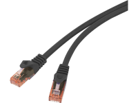 Basetech BT 1719365 RJ45 Netwerk Aansluitkabel CAT 6 U/UTP 3 m Zwart Snagless, Halogeenvrij