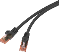 Basetech BT 1719368 RJ45 Netwerk Aansluitkabel CAT 6 U/UTP 15 m Zwart Snagless, Halogeenvrij