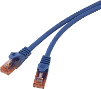 Basetech BT 1719412 RJ45 Netwerk Aansluitkabel CAT 6 U/UTP 5 m Blauw Snagless, Halogeenvrij