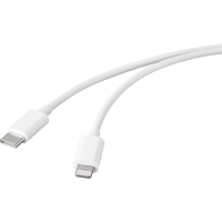 Basetech BT 2347613 USB kabel USB 2.0 USB C stekker, Apple Lightning stekker 1.00 M Wit