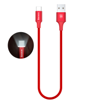 Baseus 2a Led Light Usb Type C Fast Charging Cable 25cm For Xiaomi 6 Samsung S8 Oneplus 5