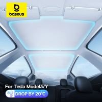 Baseus Car Top Split Zonnekaphoes voor Tesla Model 3 Y High Land 2024 Auto Zonneschermen Voertuig Zonnescherm Voorruit V