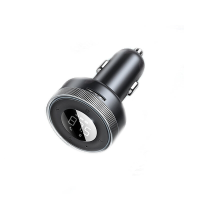 Baseus CCLH 01 bluetooth V5.0 FM zender 17W Dual USB A Autolader LED Digitaal display Draadloze radio adapter met microf
