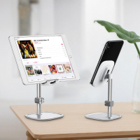 Baseus Metalen 35 graden naar boven Verstelbare kabelclip Desktopstand Luie houder voor mobiele telefoon Tablet