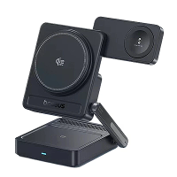 Baseus PicoGo AF21 3 in 1 Qi2.2 Magnetische Draadloze Oplader Stand 25W Snelle Draadloze Opladen Steunbeugel voor Smartp