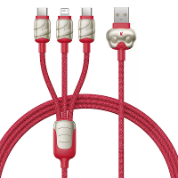 Baseus Snake Zodiac Series 3.5A USB A naar USB C+USB C+iP Kabel Snelle Oplading Gegevensoverdracht Versterkte Koperen Ke