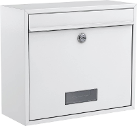 Basi 2170 0662 BK 900 Brievenbus Staal Wit Sleutelslot