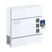 Basi 2170 0904 BK 380M Brievenbus Staal Wit