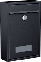 Basi 2170 1305 BK 100M Brievenbus Staal Antraciet (mat) Sleutelslot