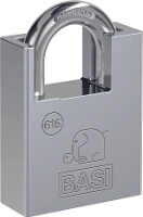 Basi 6160 4000 Hangslot 40 mm Verschillend sluitend Zilver Sleutelslot