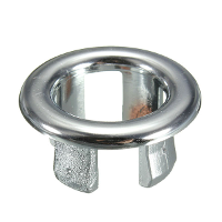 Bathroom Sink Basin Chrome Trim Overflow Hole Round Cover Silver