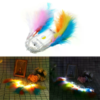 Batterij aangedreven 1,3M 10LED Kleurrijke Veer String Feestverlichting voor Xmas Party Decor DC3V