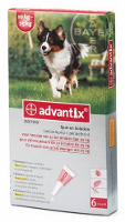 Bayer Advantix Spot On #95;_250/1250 10 25 Kg   6 Pip