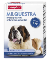 Beaphar Milquestra Ontwormingsmiddel hond (5 75 kg) 8 tabletten