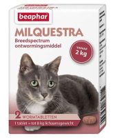 Beaphar Milquestra Ontwormingsmiddel kat 2 tabletten