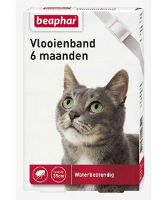 Vlooienband kat Wit