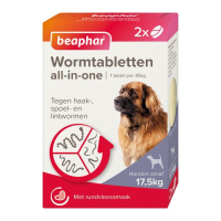 Beaphar Wormmiddel all in one (2,5   20 kg) hond 2 tabletten
