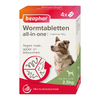 Beaphar Wormtabletten all in one Honden vanaf 2.5KG