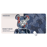 Robot Beer Extra Grote Muismat Antislip Rubber Lockrand Gaming Toetsenbord Pad Desktop Mat voor Thuiskantoor
