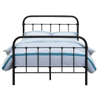 Bed Anne   mat antraciet   120x200 cm   Leen Bakker