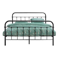 Bed Anne   mat antraciet   160x200 cm   Leen Bakker
