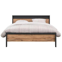 Bed Harvey   donker eiken /antracietkleur   140x200 cm   Leen Bakker