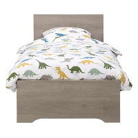 Bed Tempo   grijs eikenkleur   90x200 cm   Leen Bakker