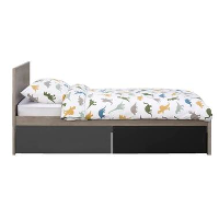 Bed Tempo incl. Ladenset   grijs eikenkleur   90x200 cm   Leen Bakker