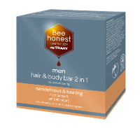 Bee Honest Men Hair & Body Bar 2 in 1 Sandelhout & Honing